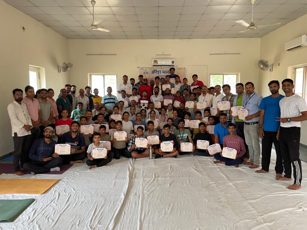 क्रीड़ा भारती ने किया सूर्य नमस्कार प्रशिक्षण का आयोजन